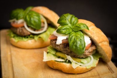 photo of a gourmet Burger